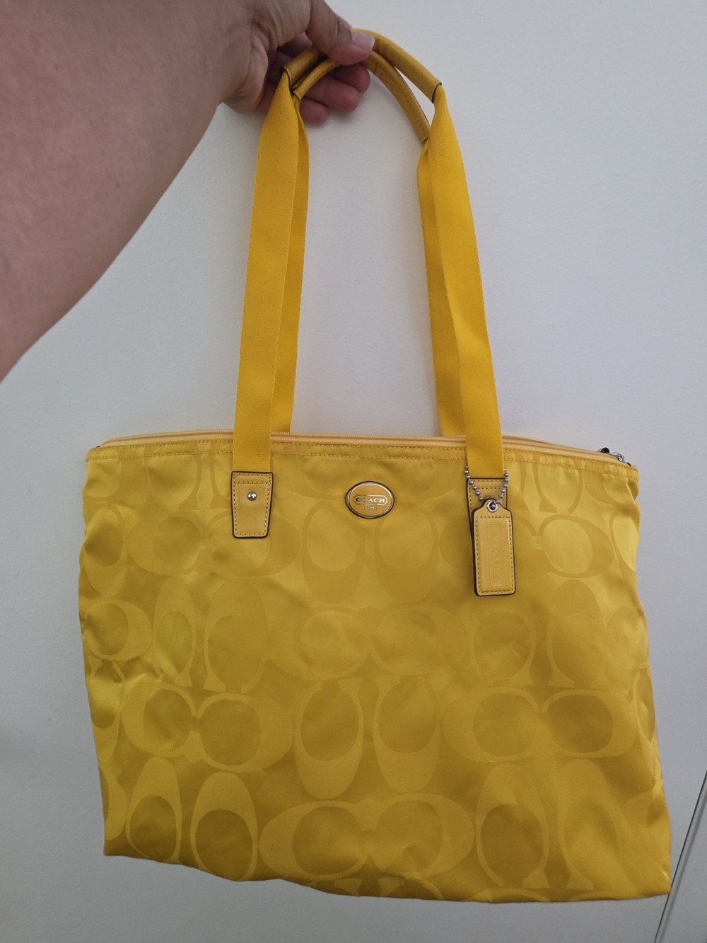 Coach Signature Tote Bag in Yellow